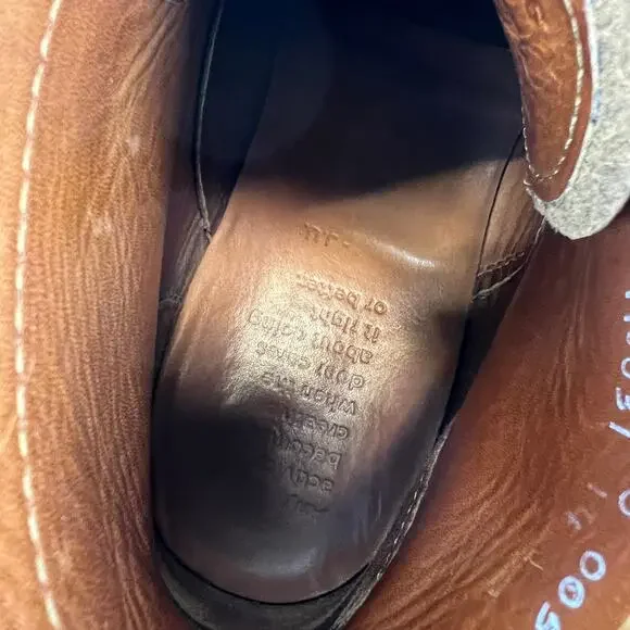 Helm Hollis Mens Boots Cap Toe Brown Leather Sz 9.5 D Mid Combat Hybrid $295 - Picture 11 of 16